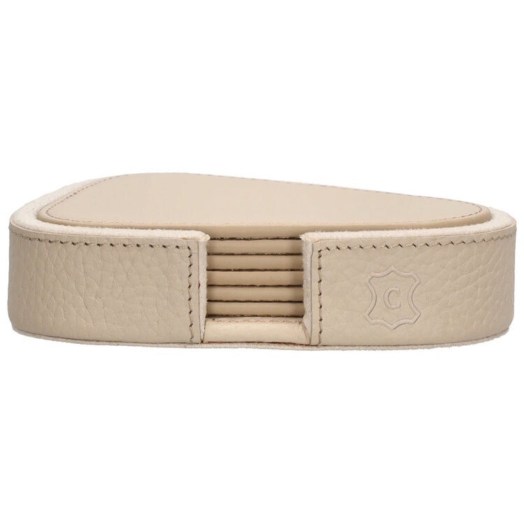 Chamada Onderzetter effen organisch Lotte XS set van 6 beige