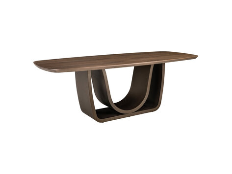 Richmond Interiors Eettafel Windsor Walnut Walnoot Fineer Brass 230 cm