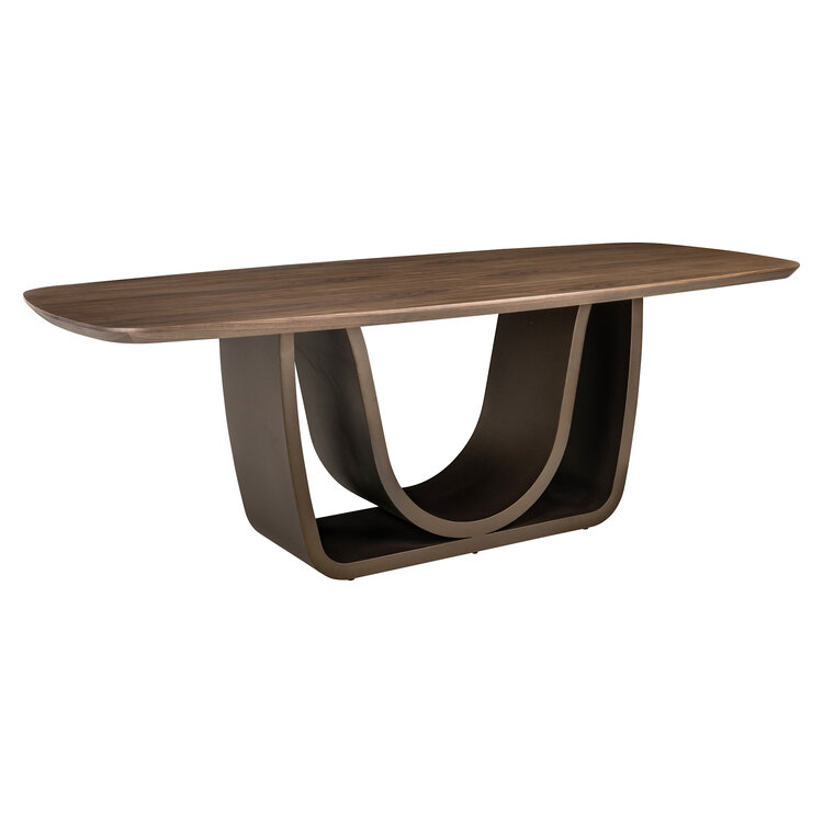 Richmond Interiors Eettafel Windsor Walnut Walnoot Fineer Brass 230 cm