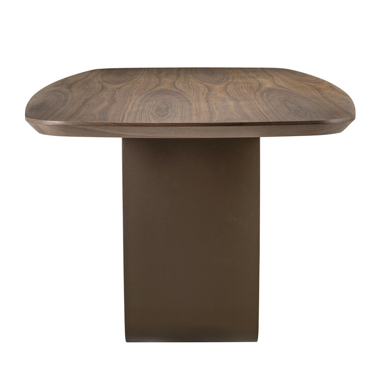 Richmond Interiors Eettafel Windsor Walnut Walnoot Fineer Brass 230 cm