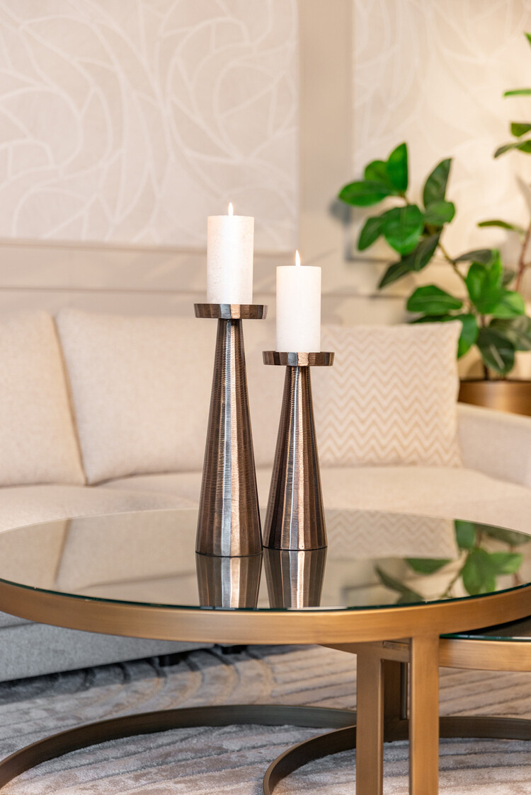 Richmond Interiors Kandelaar Evola bronze aluminium large