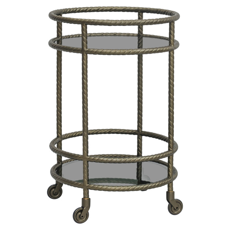 Richmond Interiors Trolley Macallan brass antique