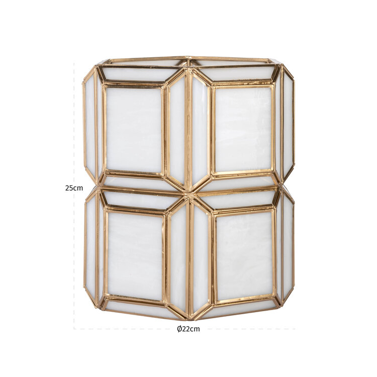 Richmond Interiors Windlicht Ariana brass antique klein