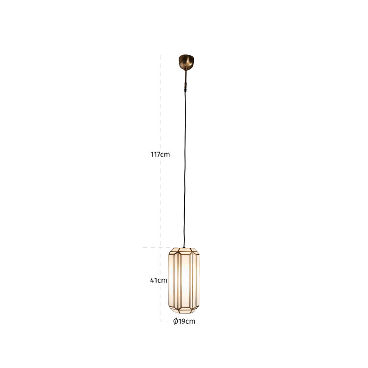 Richmond Interiors Hanglamp Elona brass antique
