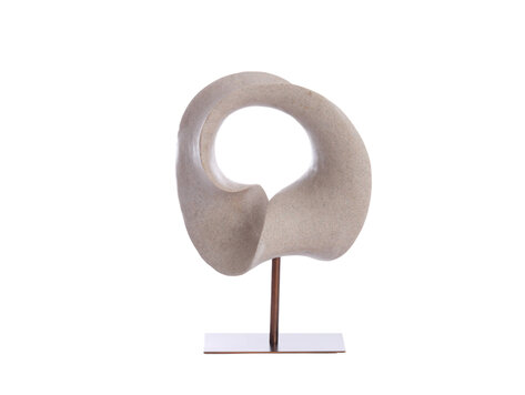 Ornament Vodice taupe donker brons op voet