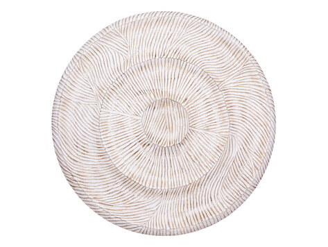 PTMD Collection Zoelle Off White MDF carved circle wandpaneel rond Large