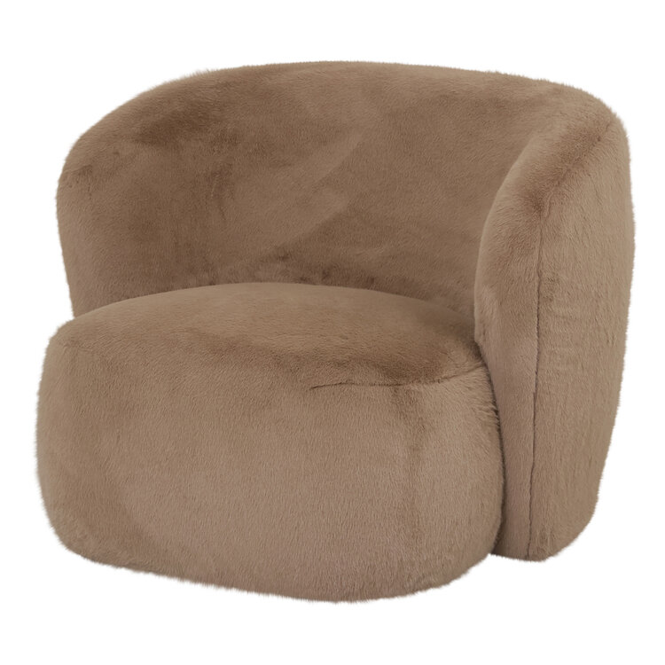 PTMD Collection Aphrodite Mocca Fauteuil faux fur