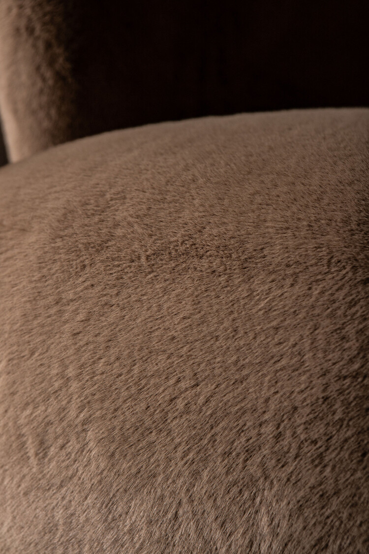 PTMD Collection Aphrodite Mocca Fauteuil faux fur