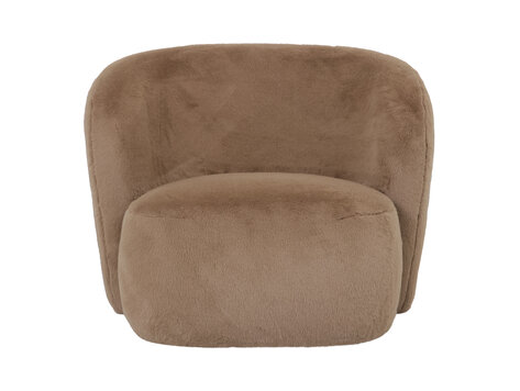 PTMD Collection Aphrodite Mocca Fauteuil faux fur