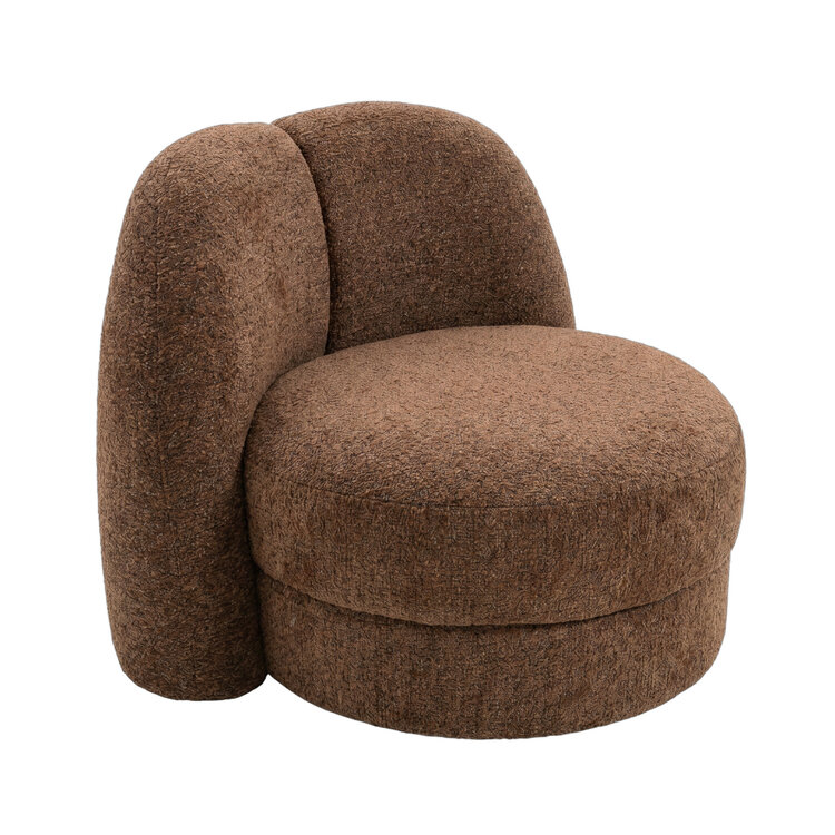 PTMD Collection Arco Brown Fauteuil rond miami