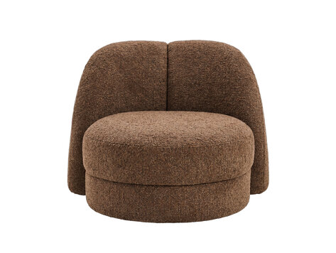 PTMD Collection Arco Brown Fauteuil rond miami