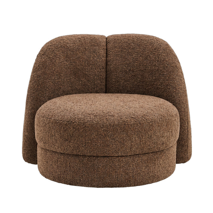 PTMD Collection Arco Brown Fauteuil rond miami