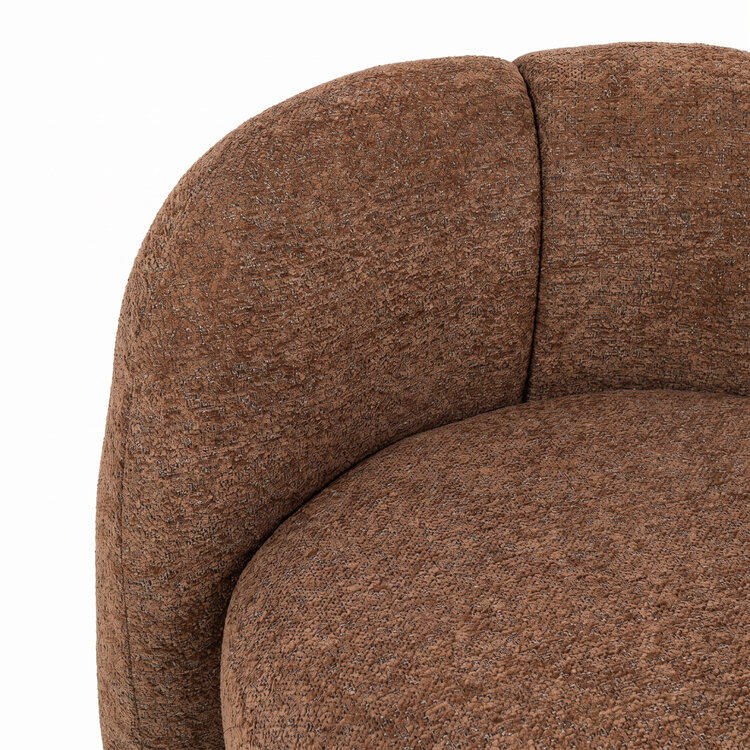 PTMD Collection Arco Brown Fauteuil rond miami