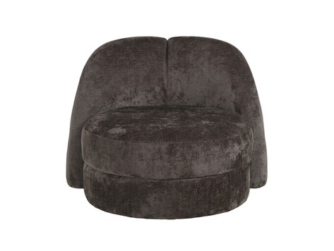 PTMD Collection Arco Dark Brown Fauteuil rond aphrodite