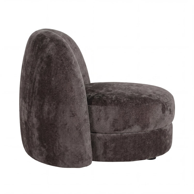 PTMD Collection Arco Dark Brown Fauteuil rond aphrodite
