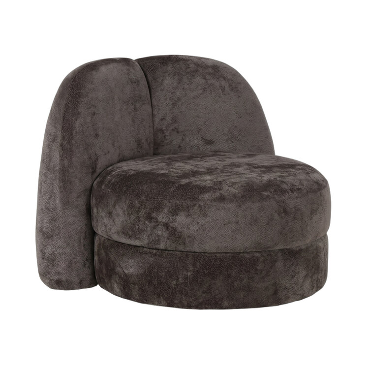 PTMD Collection Arco Dark Brown Fauteuil rond aphrodite