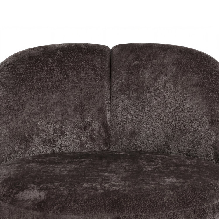 PTMD Collection Arco Dark Brown Fauteuil rond aphrodite