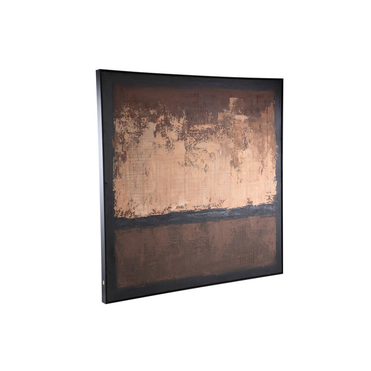 PTMD Collection Asante Brown wandpaneel canvas vierkant frame