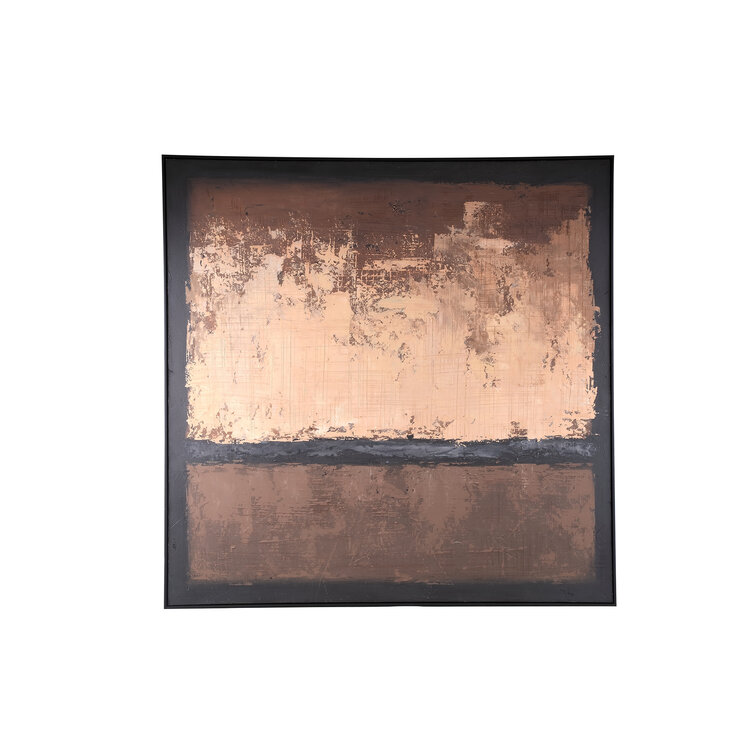 PTMD Collection Asante Brown wandpaneel canvas vierkant frame
