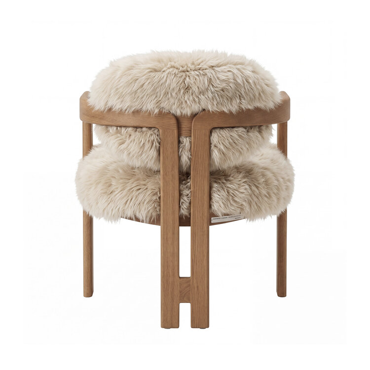 PTMD Collection Eetkamerstoel Avelon sheep beige essenhout