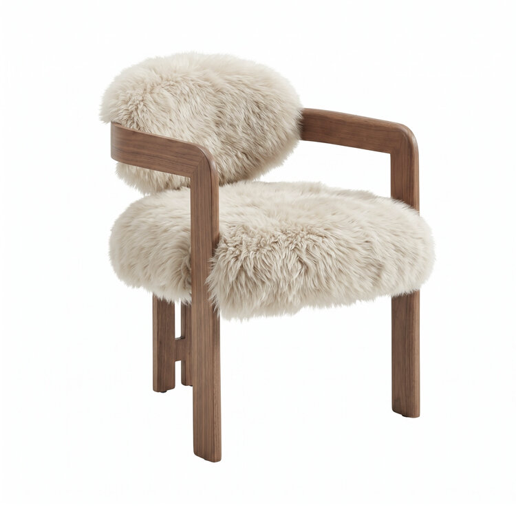 PTMD Collection Eetkamerstoel Avelon sheep beige essenhout