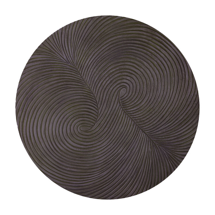 PTMD Collection Wiktor Brown MDF swirl carved wandpaneel rond Small