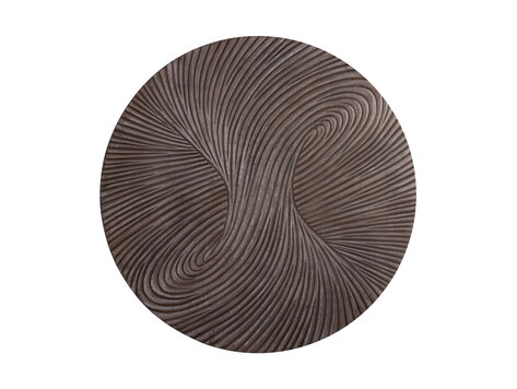 PTMD Collection Wiktor Brown MDF swirl carved wandpaneel rond Medium