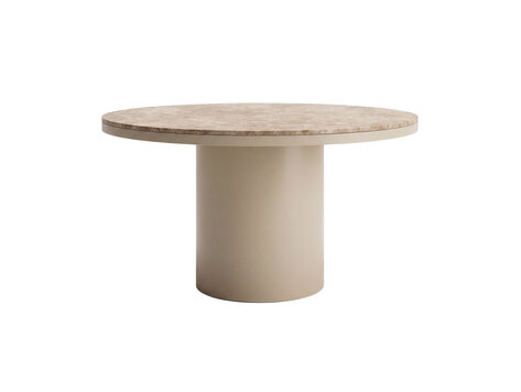 PTMD Collection Lunaro Beige dark marble eettafel marmer rond