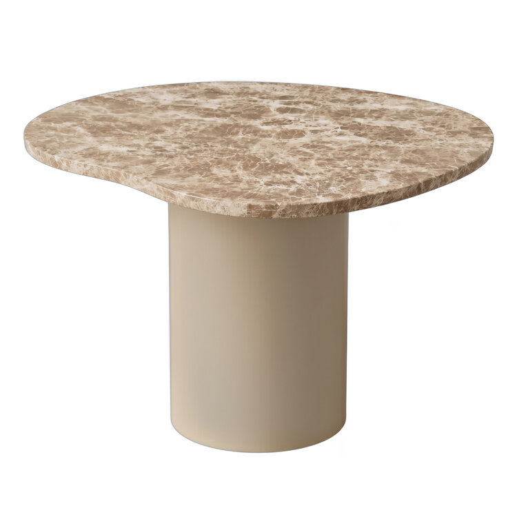PTMD Collection Lunaro Beige dark marble salontafel marmer organisch klein hoog