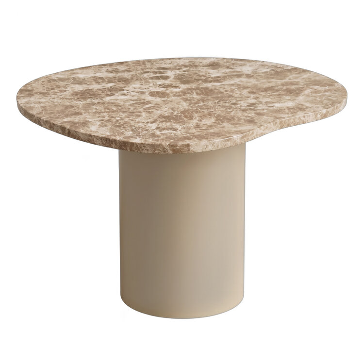 PTMD Collection Lunaro Beige dark marble salontafel marmer organisch klein hoog