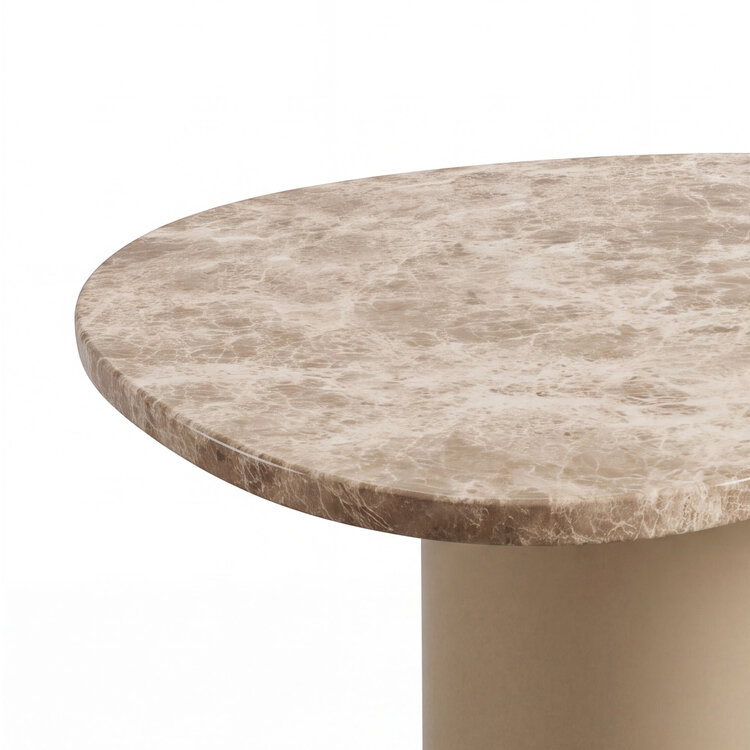 PTMD Collection Lunaro Beige dark marble salontafel marmer organisch klein hoog