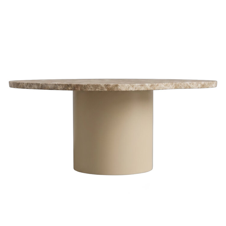 PTMD Collection Lunaro Beige dark marble salontafel marmer organisch groot laag