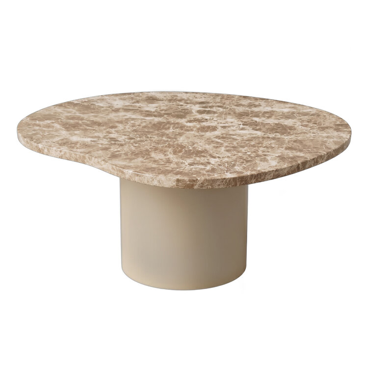 PTMD Collection Lunaro Beige dark marble salontafel marmer organisch groot laag