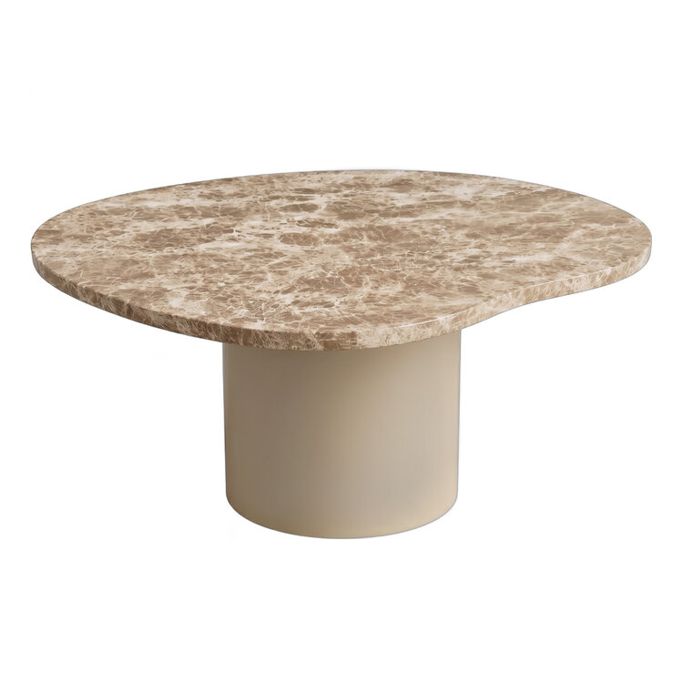 PTMD Collection Lunaro Beige dark marble salontafel marmer organisch groot laag
