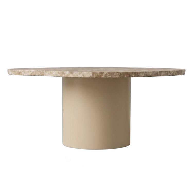 PTMD Collection Lunaro Beige dark marble salontafel marmer organisch groot laag
