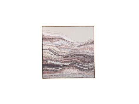 PTMD Collection Kirti Sand wandpaneel canvas textiel vierkant frame