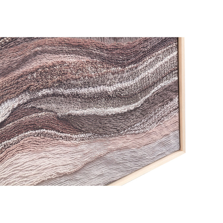 PTMD Collection Kirti Sand wandpaneel canvas textiel vierkant frame