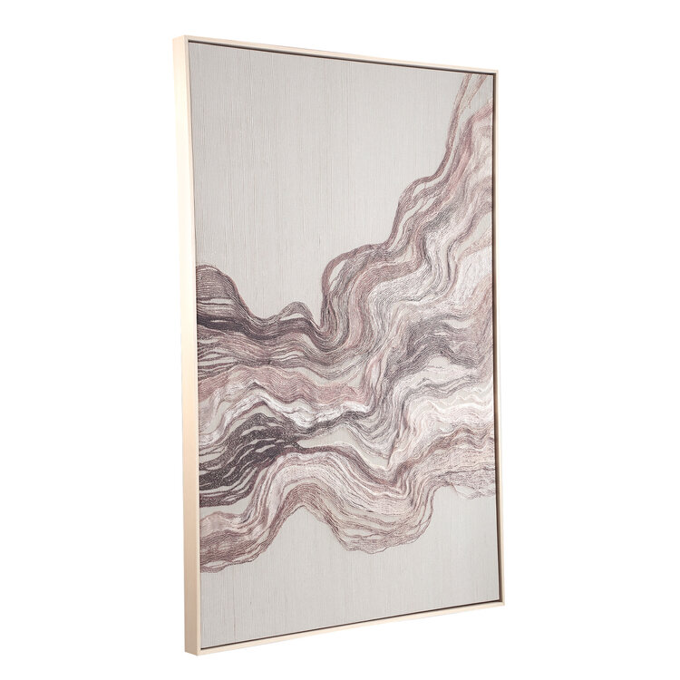 PTMD Collection Kirti Sand wandpaneel canvas textiel rechthoek frame