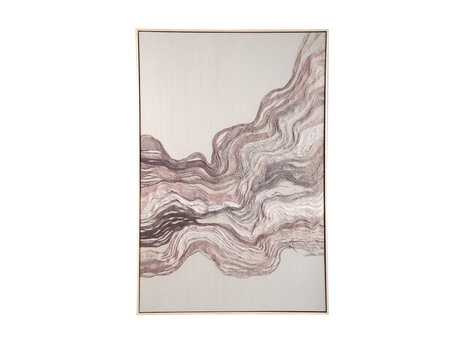 PTMD Collection Kirti Sand wandpaneel canvas textiel rechthoek frame
