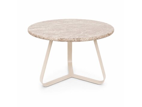 PTMD Collection Kae Beige marble salontafel marmer rond klein