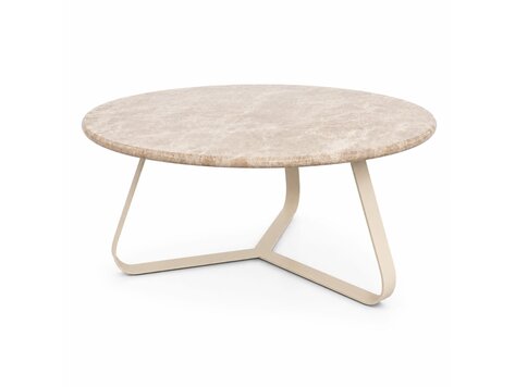 PTMD Collection Kae Beige marble salontafel marmer rond groot