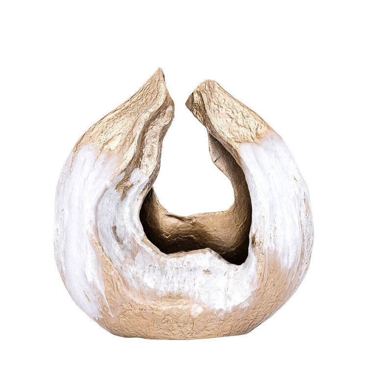 PTMD Collection Abby Champagne decoratie object open golvend aluminium Large