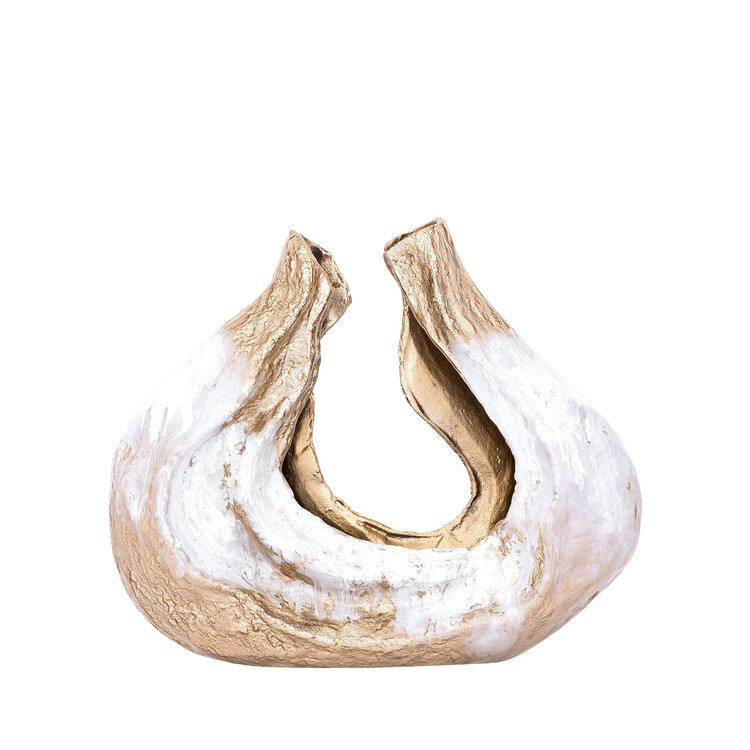 PTMD Collection Abby Champagne decoratie object open golvend aluminium Small