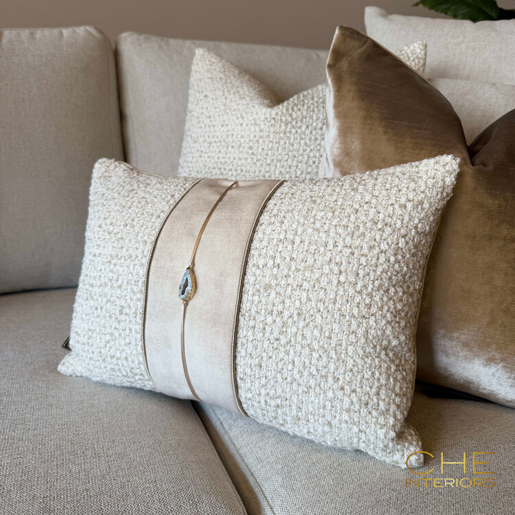 Brons interieur Sierkussen Claire Stone 45x30 cm