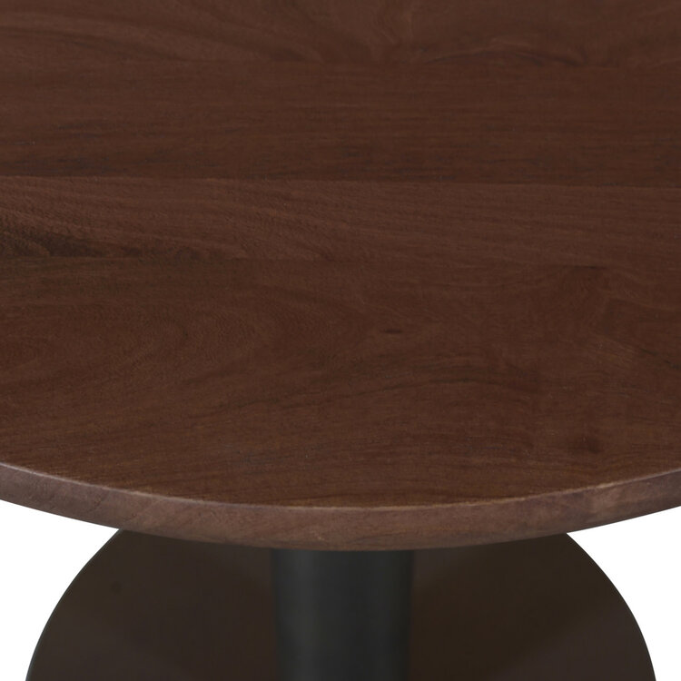 Richmond Interiors Bistrotafel Baldwin Spice Brown Bruin Mangohout Rond Ø80 cm