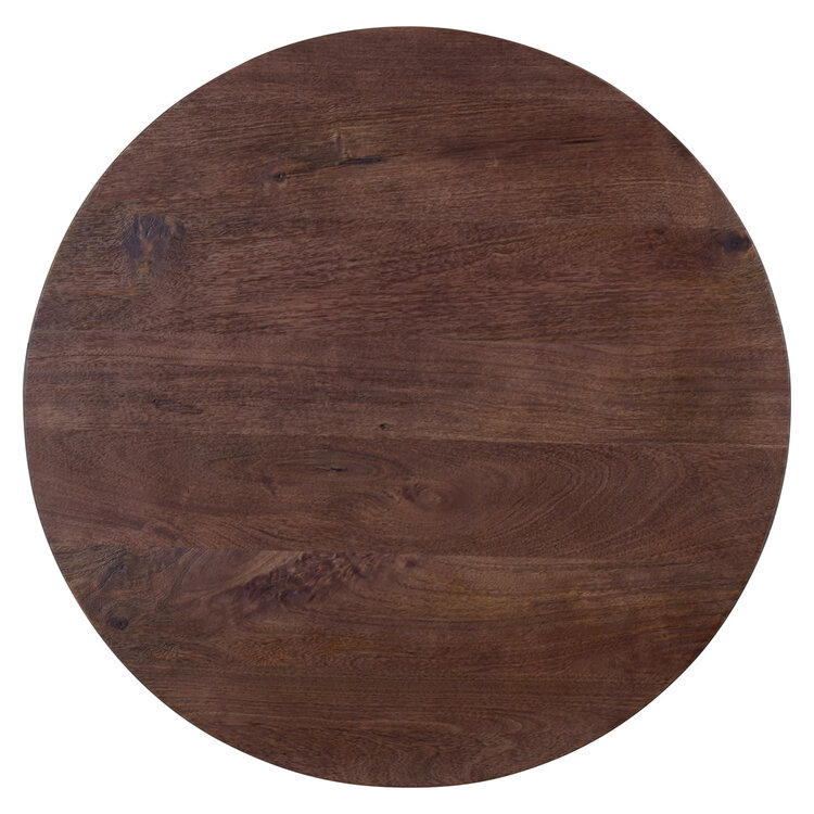 Richmond Interiors Bistrotafel Baldwin Spice Brown Bruin Mangohout Rond Ø80 cm