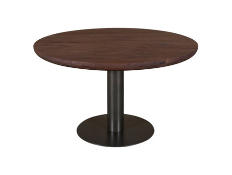 Richmond Interiors Eettafel Baldwin Spice Brown Bruin Mangohout Rond Ø130 cm
