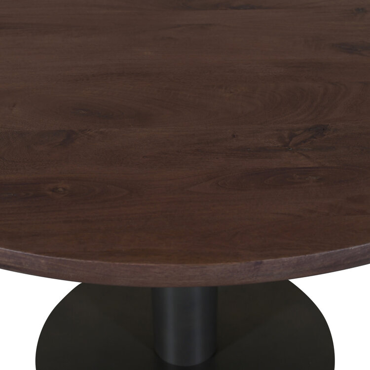 Richmond Interiors Eettafel Baldwin Spice Brown Bruin Mangohout Rond Ø130 cm