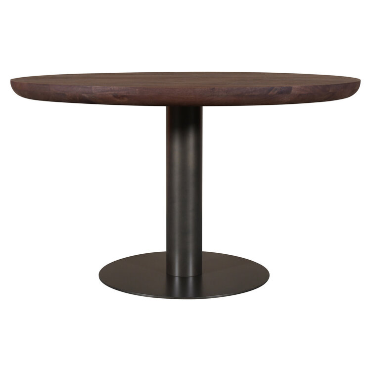 Richmond Interiors Eettafel Baldwin Spice Brown Bruin Mangohout Rond Ø130 cm
