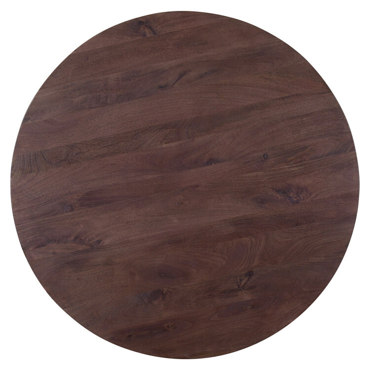 Richmond Interiors Eettafel Baldwin Spice Brown Bruin Mangohout Rond Ø130 cm